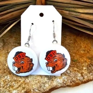 OSU Beavers Earrings Oregon State University Alumni Souvenir College NWT - Picture 1 of 1