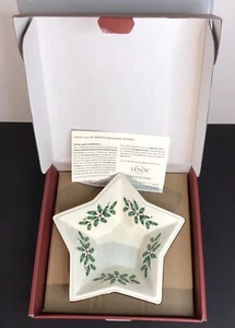 NUOVA LENOX ciotola stella agrifoglio e bacche porcellana americana 8" - Foto 1 di 5