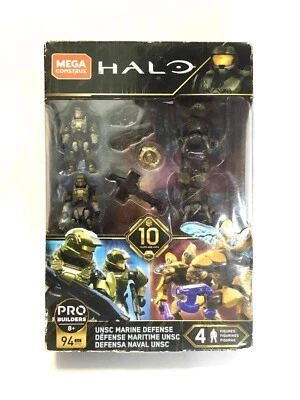 MEGA CONSTRUX HALO Pro Builders UNSC Marine Defense Mini-Figure Set GFT67 94 Pcs - Image 1 of 3