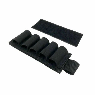 Tactical 5 Rounds 12/20GA Gauge Shotgun Shell Holder Gun Ammo Cartridge Pouch - Image 1 of 4