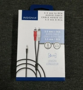 Insignia 3.5 mm To RCA Audio Cable 6 Ft. - Imagen 1 de 2