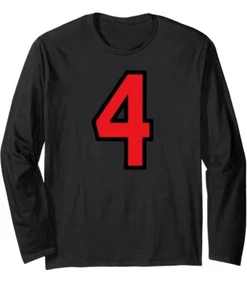 Iron on Number 4 Heat Transfer 8" Dark Red Single Number for Team Uniform - Picture 1 of 2