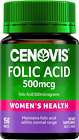 Folic Acid 500Mcg - Supports Healthy Foetal Development - Supports Blood Health 
