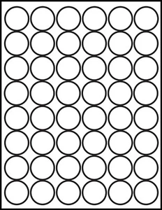 2400 pegatinas redondas transparentes de 1,25 pulgadas 1 1/4" caja sellos etiquetas 50 hojas 4292C - Imagen 1 de 8