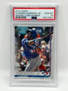 VLADIMIR GUERRERO JR 2019 TOPPS MISSING CARD NUMBER ROOKIE PSA 10 BLUE JAYS JC - Picture 1 of 2