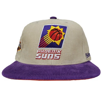 Phoenix Suns Mitchell & Ness NBA Fitted 7 1/4 Hat Cap 3D Logo Corduroy NWT - Image 1 of 4