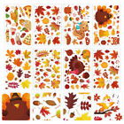 8 Pcs Pvc Maple Leaf Turkey Sticker Removable Stickers Festival Decals