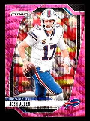 2024 Panini Prizm Josh Allen Pink Wave Parallel Buffalo Bills #28 Prizm - Image 1 of 3