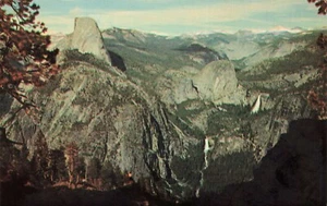 Postal Parque Nacional de Yosemite Sierra Alta desde Glacier Point California CA DE COLECCIÓN - Imagen 1 de 2