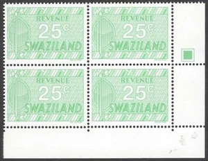 Swaziland 1970 DLR perf 14 25c MNH block Barefoot #144 - Picture 1 of 2