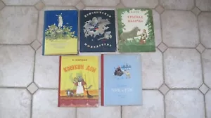 Rare lot of 5 Vintage Original Russian Children Books 1950s Fairy Tales USSR - Picture 1 of 7