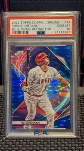PSA10 Shohei Ohtani 2022 Topps Chrome Card Blue Moon Refractor #14 36/99 - Bild 1 von 4
