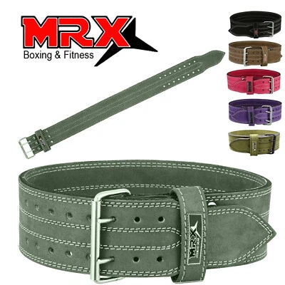 MRX Power Weight Lifting Gym Leather Belt Back Support Training Workout Unisex - Image 1 of 4