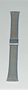 Vintage 60er Jahre Kreisler Edelstahl Bicolor Uhrenarmband - Bild 1 von 6