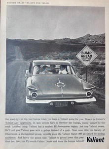 1962 Plymouth Valiant - Bumb Ahead Except for Valiants! Vintage Ad #A314-1-2 - Picture 1 of 1