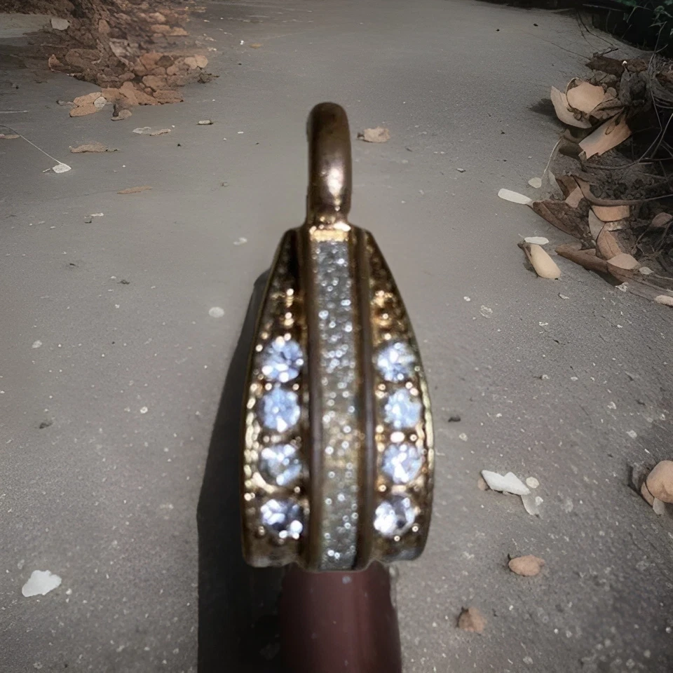 Gold Diamond Pave Pendant Charm Elegant Jewelry Pendant - Image 1 of 4