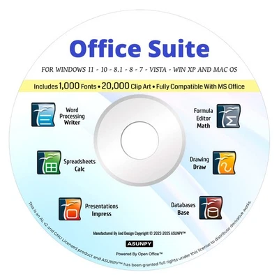 Open Office Software Suite for Windows Word Processing Home Student Business DVD - Image 1 of 4