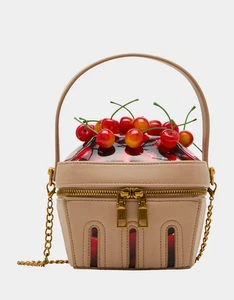 Bolso Bandolera Betsey Johnson Kitsch Mon Cereza Caja de Cerezas Nuevo con Etiquetas - Imagen 1 de 12