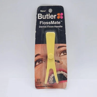 Cabo de fio dental Butler FlossMate para facilitar o uso do fio dental vintage novo sem etiquetas - Imagem 1 de 4