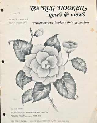 #23 The Rug Hooker Notícias e Visualizações Julho 1976 Hooking Magazine Instruções Padrão - Imagem 1 de 2