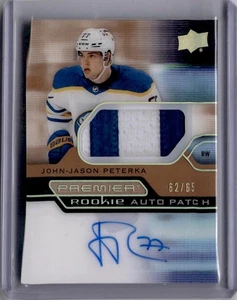 John-Jason Peterka Rookie Auto Patch /65 - 2021-22 Upper Deck Premier #AR-JP - Foto 1 di 2