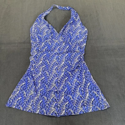 LL BEAN Traje de Baño Formador, Cierre Halter Vestido Traje de Baño, Sujetador Copa D 10 Foto 1 de 4