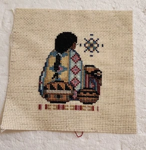 Komplette indianische fertige Kreuzstich Stickerei Quadrat Patch 5x5" - Bild 1 von 3