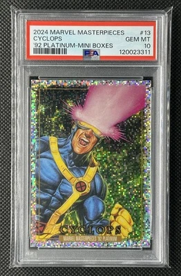 2024 Marvel Masterpieces '92 Platinum Cyclops Mini Box #13 PSA 10 - Image 1 of 2