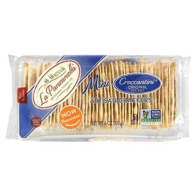 Mini galletas artesanales Croccantini, sal marina original, 6 oz (170 g) Foto 1 de 2