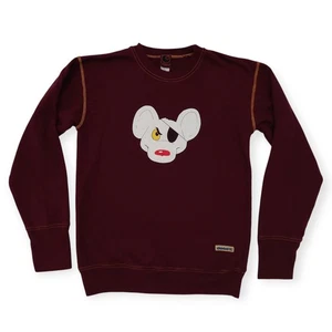 Vintage dood Danger Mouse Sweatshirt Men S/M Terry Cotton Burgundy Retro 90s Y2K - Picture 1 of 14