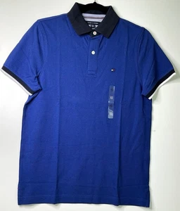 Tommy Hilfiger Hombre XSmall Suave Elástico Algodón Polo Azul Nuevo - Imagen 1 de 6
