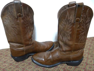 Botas de Vaquero Justin Western Para Hombre 7.5 EE Estilo JB1100 Cuero Marrón Bordado - Imagen 1 de 10