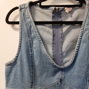 Vintage Juicy Couture Denim Stretch Singlet Dress Size 4 - Picture 1 of 11
