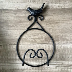 Cast Iron Bird Towel, Bowl, Plate Wall Holder - Picture 1 of 4