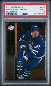 2021 Upper Deck #418 Auston Matthews Silver Foil PSA 9 - Picture 1 of 2