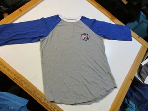 OKC OKLAHOMA CITY THUNDER SEWN LOGO BASKETBALL UNK BRAND 3/4 SLEEVE T-SHIRT MED - Picture 1 of 9