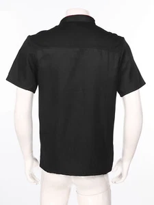 Men Short Sleeve Chef Coat Jacket Restaurant Kitchen Workwear Cooking Uniform - Picture 1 of 75