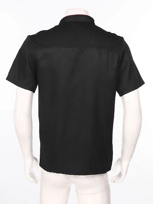 Men Short Sleeve Chef Coat Jacket Restaurant Kitchen Workwear Cooking Uniform - Image 1 of 3