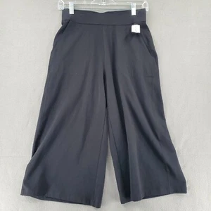 Pantaloni Donna Karen neri cropped gamba larga elasticizzati taglia XS - Foto 1 di 10