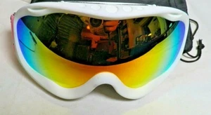 Ultra-light Ski Snowboard Goggles Anti Fog Snow Sport Red UV Protection Lens - Picture 1 of 9