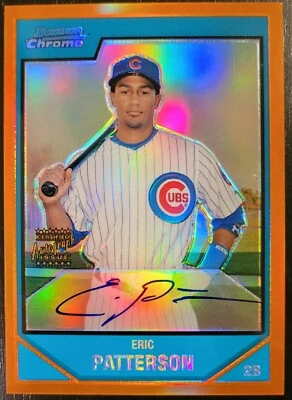2007 Eric Patterson Bowman Chrome Orange Refractor Auto /25 RC MINT - Image 1 of 3