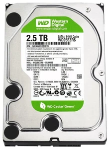 Hard Drive WD Caviar Green WD25EZRS 2.5TB 5400RPM 64MB SATA II 3.5'' Inch - Picture 1 of 5