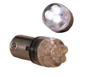 Triple LED Green Bulb Ø9mm Bayonet T3-1/4 BA9S 12V AC/DC Pilot Pushbutton Lot 5 - Picture 1 of 1