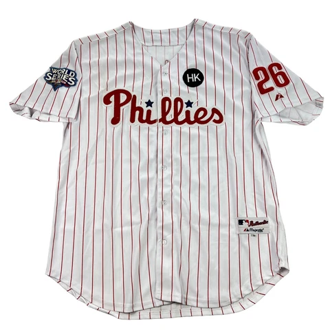 2009 Philadelphia Phillies World Series Mens Chase Utley #26 Jersey HK • Size 54 Cover