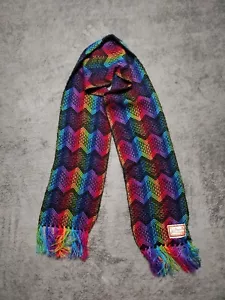 Figueroa Alpaca Scarf Made in Peru Colorful Vibrant Excellent Knit - Picture 1 of 9
