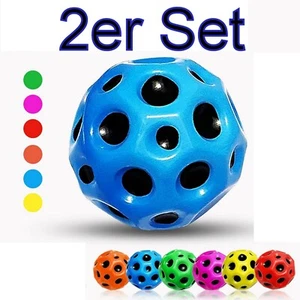 2er Set Astro Jump Ball Springball Springender Gummiball Elastische Flummi Moon - Bild 1 von 4