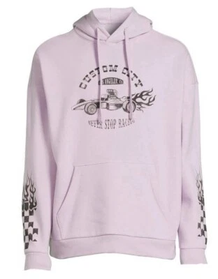 Sudadera con capucha de gran tamaño Sm (34-36) NoBo para hombre/unisex lavanda arrastre carreras gráficos bolsillos Foto 1 de 4