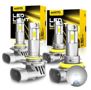 4x H11 9005 LED Headlight Bulb High Kit Low Beam Super Bright 6500K White M3S - Picture 1 of 16