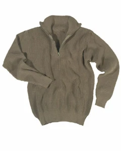 Troyer (750g) oliva, pullover, campeggio, outdoor, militare -NUOVO- - Foto 1 di 1