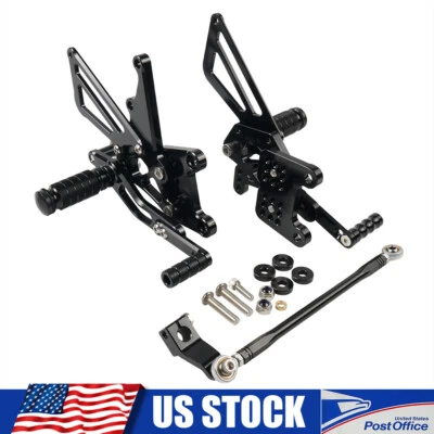 Racing Adjustable Rearset Foot Pegs Rear Sets For Triumph Speed Triple 2005-2010 Foto 1 de 4